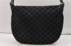 Authentic GUCCI Vintage Shoulder Tote Bag GG Suede Leather 0011206 Black 2846E