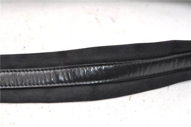 Authentic GUCCI Vintage Shoulder Tote Bag GG Suede Leather 0011206 Black 2846E