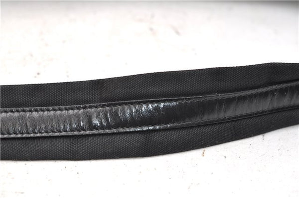 Authentic GUCCI Vintage Shoulder Tote Bag GG Suede Leather 0011206 Black 2846E