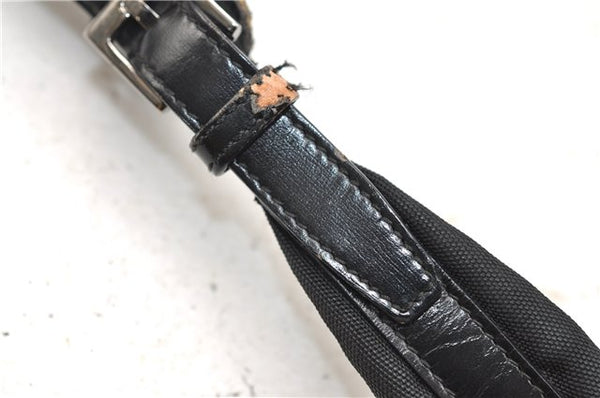 Authentic GUCCI Vintage Shoulder Tote Bag GG Suede Leather 0011206 Black 2846E