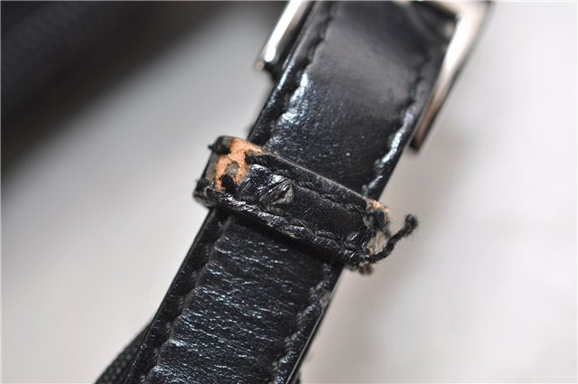 Authentic GUCCI Vintage Shoulder Tote Bag GG Suede Leather 0011206 Black 2846E