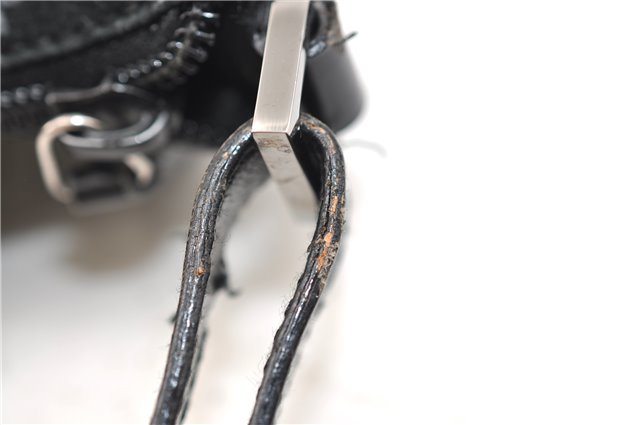 Authentic GUCCI Vintage Shoulder Tote Bag GG Suede Leather 0011206 Black 2846E