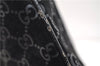 Authentic GUCCI Vintage Shoulder Tote Bag GG Suede Leather 0011206 Black 2846E