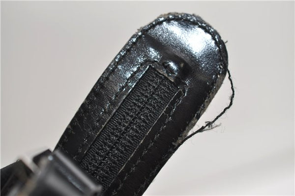 Authentic GUCCI Vintage Shoulder Tote Bag GG Suede Leather 0011206 Black 2846E