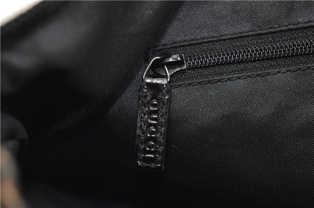 Authentic GUCCI Vintage Shoulder Tote Bag GG Suede Leather 0011206 Black 2846E