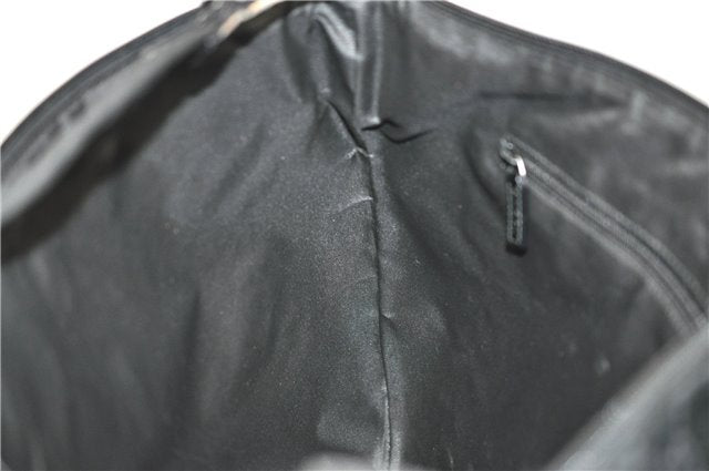 Authentic GUCCI Vintage Shoulder Tote Bag GG Suede Leather 0011206 Black 2846E