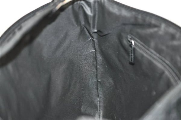 Authentic GUCCI Vintage Shoulder Tote Bag GG Suede Leather 0011206 Black 2846E