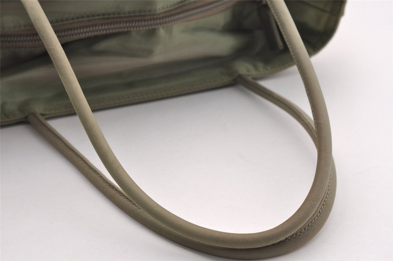 Authentic PRADA Vintage Nylon Tessuto Shoulder Tote Hand Bag Khaki Green 2846I