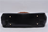 Authentic GUCCI Bamboo Vintage Shoulder Hand Bag Purse Enamel Black 2847E