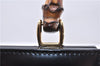 Authentic GUCCI Bamboo Vintage Shoulder Hand Bag Purse Enamel Black 2847E