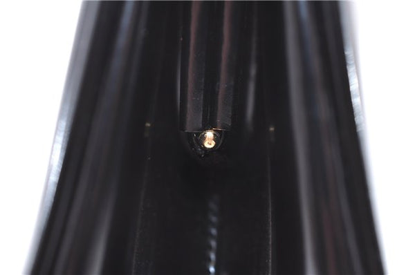 Authentic GUCCI Bamboo Vintage Shoulder Hand Bag Purse Enamel Black 2847E