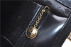 Authentic GUCCI Bamboo Vintage Shoulder Hand Bag Purse Enamel Black 2847E