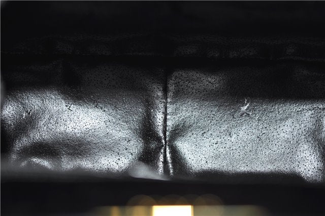 Authentic GUCCI Bamboo Vintage Shoulder Hand Bag Purse Enamel Black 2847E