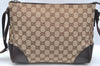 Authentic GUCCI Shoulder Cross Body Bag GG Canvas Leather 114273 Brown 2847H