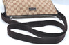 Authentic GUCCI Shoulder Cross Body Bag GG Canvas Leather 114273 Brown 2847H