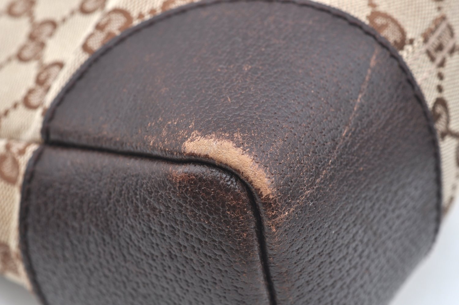 Authentic GUCCI Shoulder Cross Body Bag GG Canvas Leather 114273 Brown 2847H