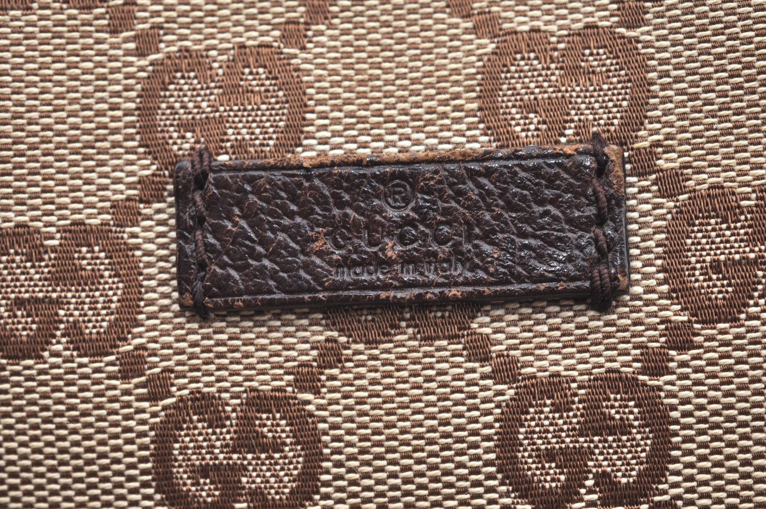 Authentic GUCCI Shoulder Cross Body Bag GG Canvas Leather 114273 Brown 2847H