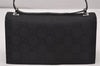 Authentic GUCCI Vintage Shoulder Hand Bag Purse GG Nylon Leather Black 2847I