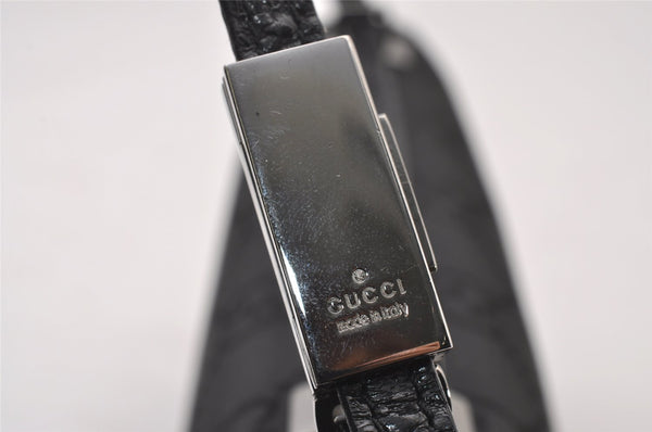 Authentic GUCCI Vintage Shoulder Hand Bag Purse GG Nylon Leather Black 2847I