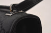 Authentic GUCCI Vintage Shoulder Hand Bag Purse GG Nylon Leather Black 2847I