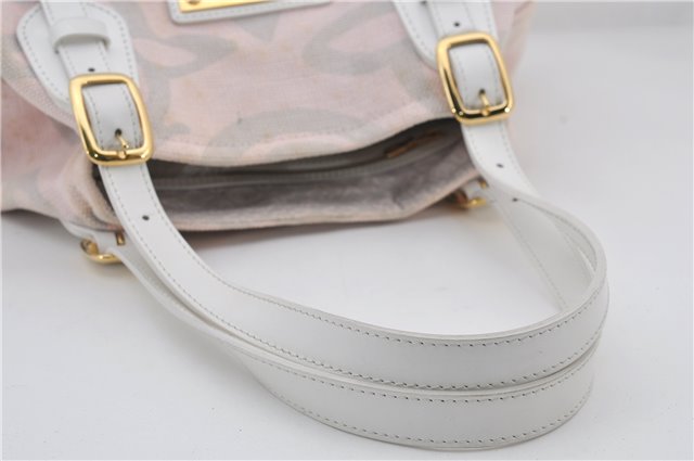 Authentic Louis Vuitton Cruise Line Tahitienne PM Tote Bag Pink M95672 LV 2848E