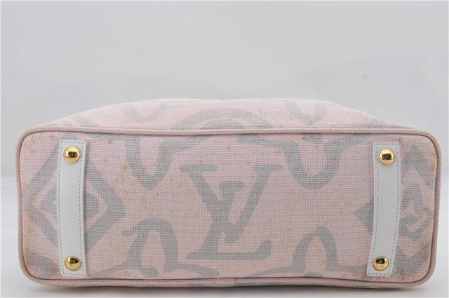 Authentic Louis Vuitton Cruise Line Tahitienne PM Tote Bag Pink M95672 LV 2848E
