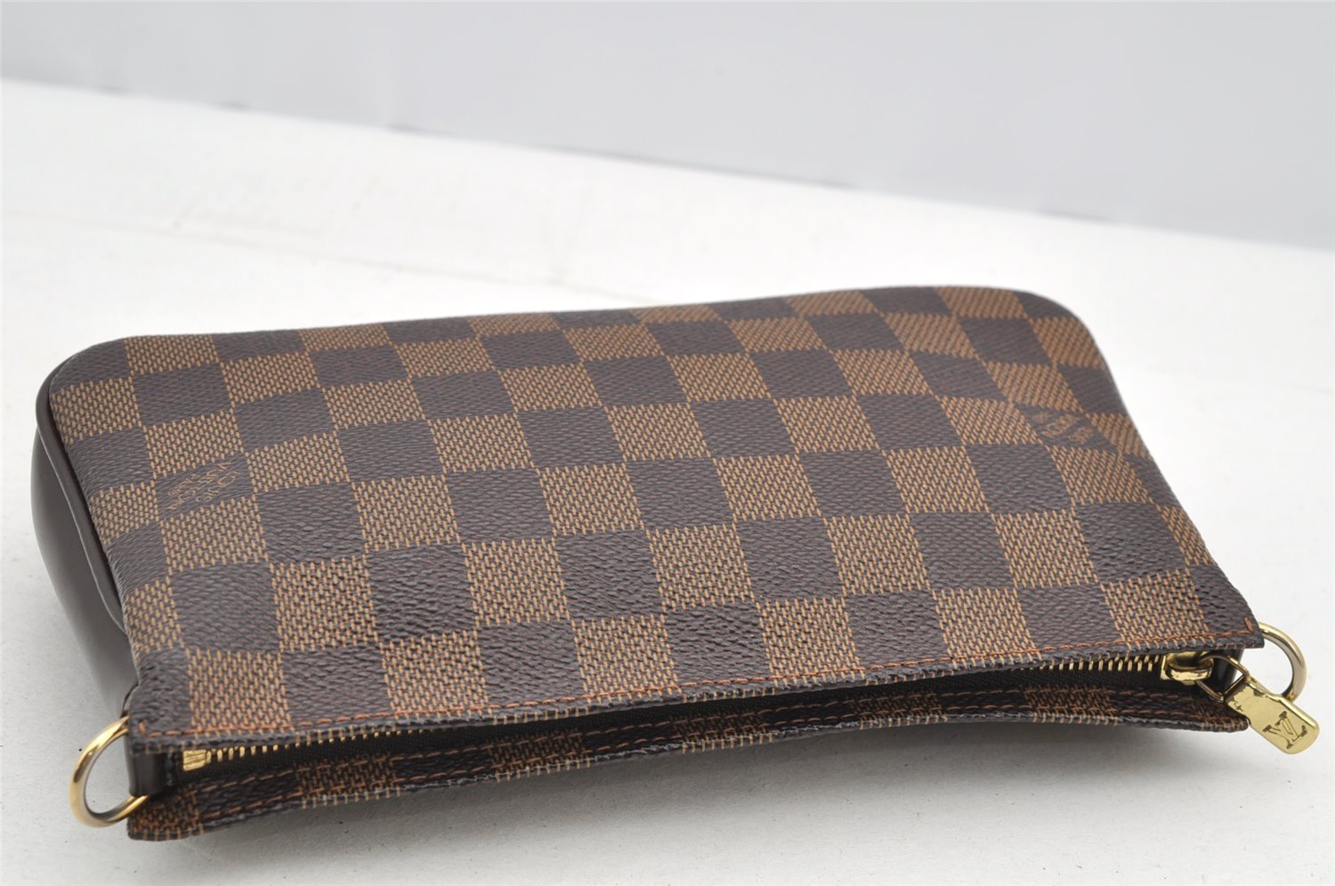 Authentic Louis Vuitton Damier Navona Hand Bag Pouch Purse N51983 LV 2849I