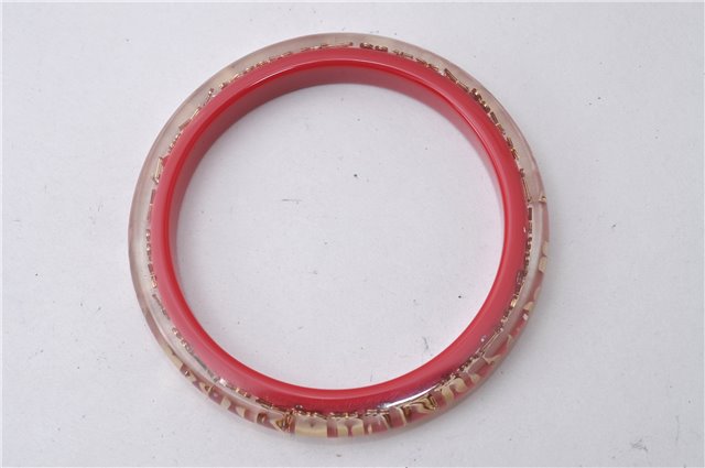 Authentic Louis Vuitton Uncle John TPM Bangle Bracelet Red M65578 LV 2850D