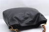 Authentic GUCCI Bamboo Vintage 2Way Shoulder Tote Bag Leather Black Junk 2850E