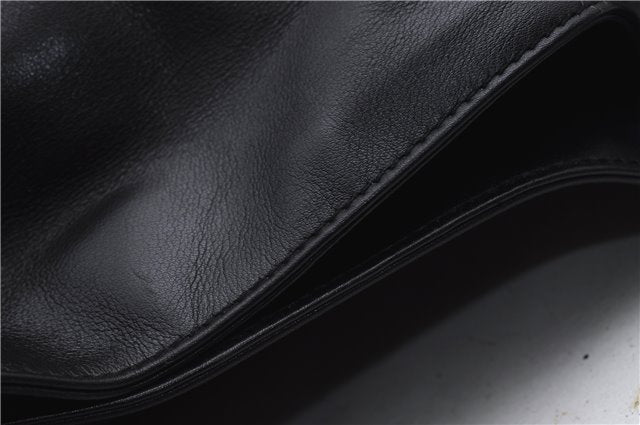 Authentic GUCCI Bamboo Vintage 2Way Shoulder Tote Bag Leather Black Junk 2850E