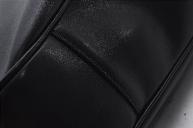 Authentic GUCCI Bamboo Vintage 2Way Shoulder Tote Bag Leather Black Junk 2850E