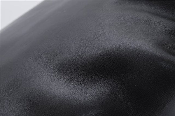 Authentic GUCCI Bamboo Vintage 2Way Shoulder Tote Bag Leather Black Junk 2850E