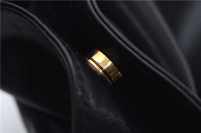 Authentic GUCCI Bamboo Vintage 2Way Shoulder Tote Bag Leather Black Junk 2850E