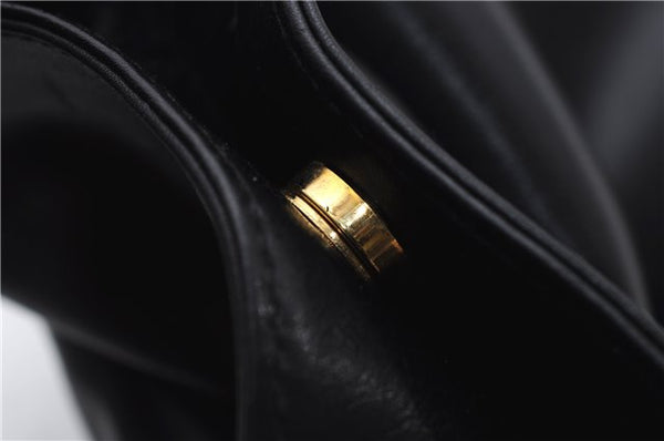 Authentic GUCCI Bamboo Vintage 2Way Shoulder Tote Bag Leather Black Junk 2850E