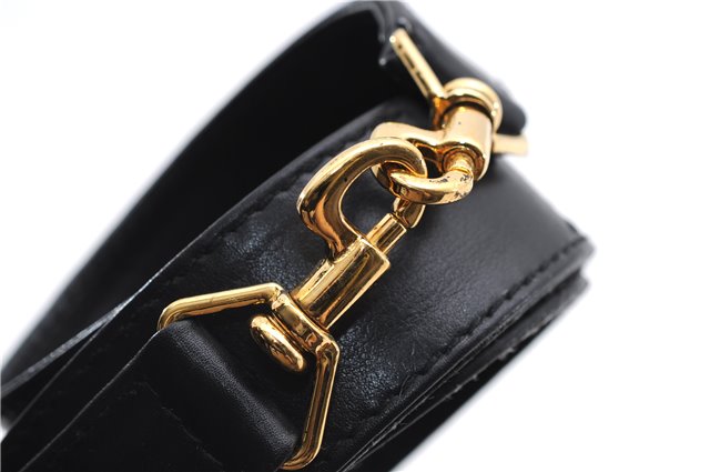 Authentic GUCCI Bamboo Vintage 2Way Shoulder Tote Bag Leather Black Junk 2850E