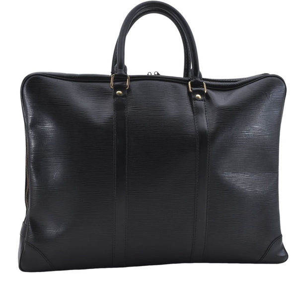 Auth Louis Vuitton Epi Porte Documents Voyage Briefcase Black M59162 LV 2851D