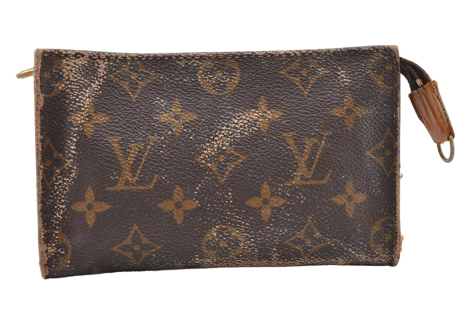Authentic Louis Vuitton Monogram Pouch For Bucket PM LV Junk 2851I