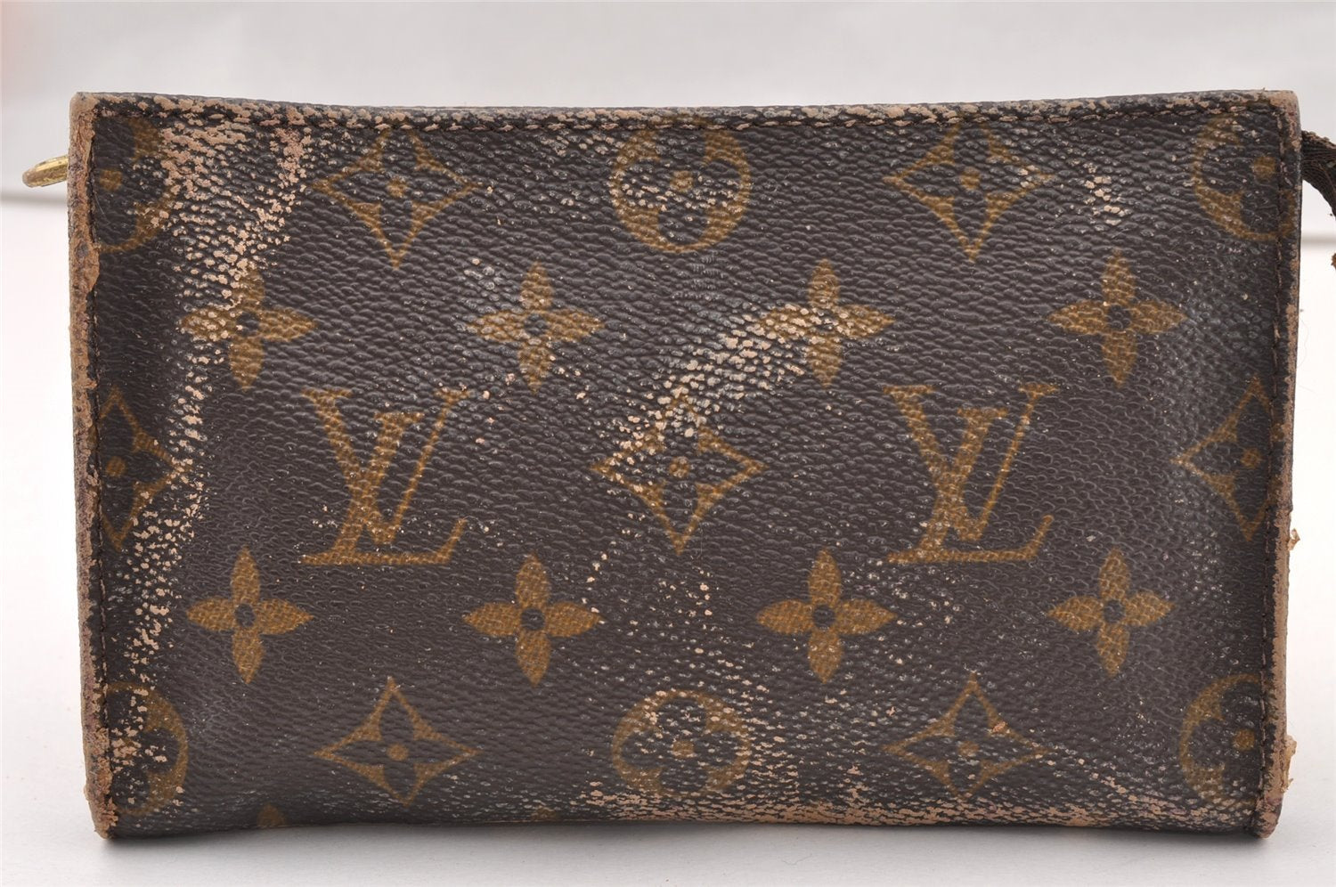 Authentic Louis Vuitton Monogram Pouch For Bucket PM LV Junk 2851I