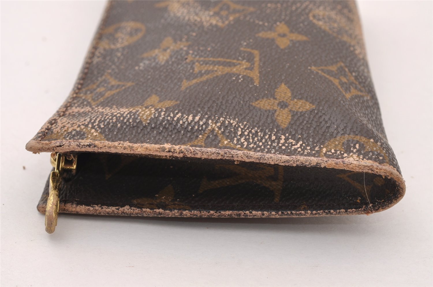 Authentic Louis Vuitton Monogram Pouch For Bucket PM LV Junk 2851I