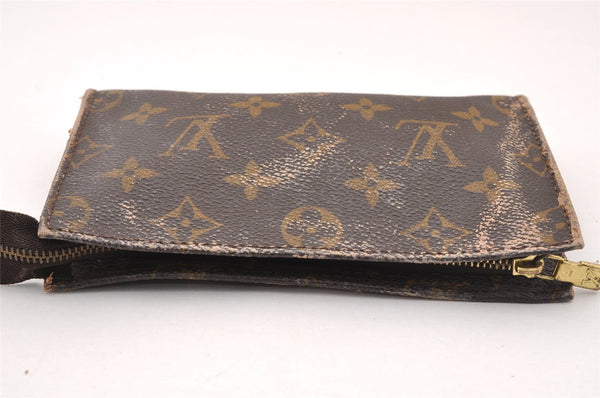 Authentic Louis Vuitton Monogram Pouch For Bucket PM LV Junk 2851I