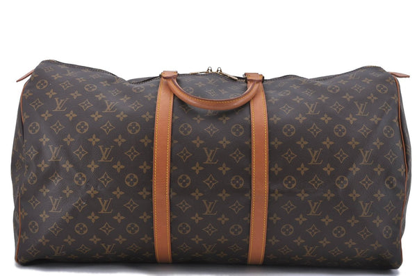 Authentic Louis Vuitton Monogram Keepall 60 Boston Bag M41422 LV 2854D