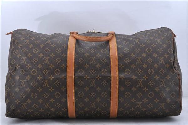 Authentic Louis Vuitton Monogram Keepall 60 Boston Bag M41422 LV 2854D