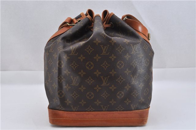Authentic Louis Vuitton Monogram Noe Shoulder Drawstring Bag M42224 LV 2854F