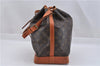 Authentic Louis Vuitton Monogram Noe Shoulder Drawstring Bag M42224 LV 2854F