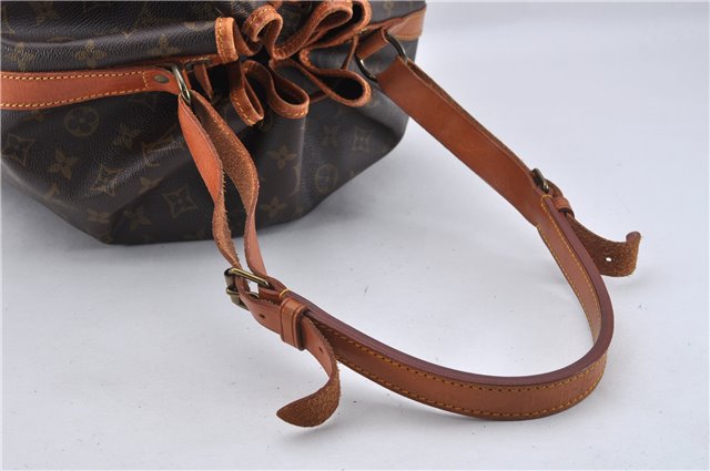 Authentic Louis Vuitton Monogram Noe Shoulder Drawstring Bag M42224 LV 2854F