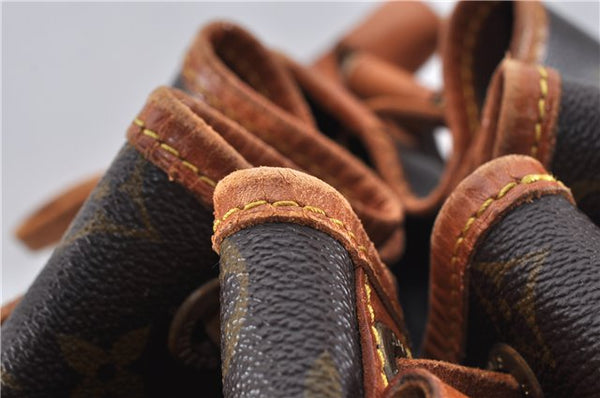 Authentic Louis Vuitton Monogram Noe Shoulder Drawstring Bag M42224 LV 2854F