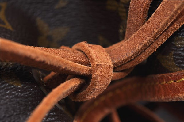 Authentic Louis Vuitton Monogram Noe Shoulder Drawstring Bag M42224 LV 2854F