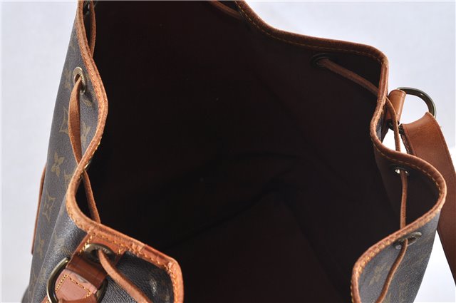 Authentic Louis Vuitton Monogram Noe Shoulder Drawstring Bag M42224 LV 2854F