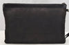 Authentic SAINT LAURENT RIVE GAUCHE Clutch Bag Canvas Leather 581369 Black 2854I