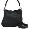 Authentic GUCCI Bamboo 2Way Shoulder Hand Bag Nylon Leather 0011638 Green 2855E